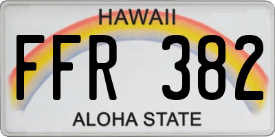 HI license plate FFR382