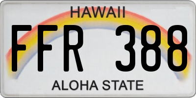 HI license plate FFR388