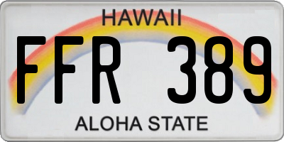 HI license plate FFR389