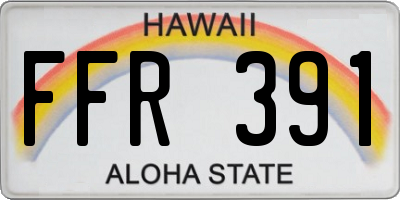 HI license plate FFR391