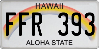 HI license plate FFR393
