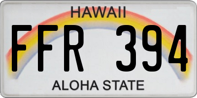 HI license plate FFR394
