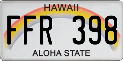 HI license plate FFR398