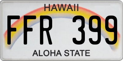 HI license plate FFR399