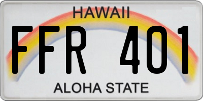 HI license plate FFR401
