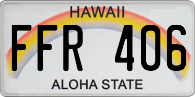 HI license plate FFR406