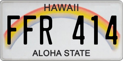 HI license plate FFR414