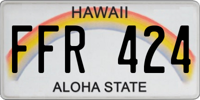 HI license plate FFR424