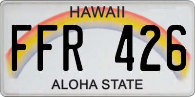 HI license plate FFR426
