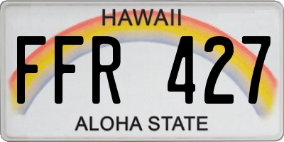 HI license plate FFR427