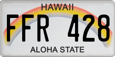 HI license plate FFR428