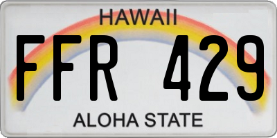 HI license plate FFR429