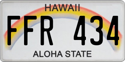 HI license plate FFR434