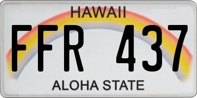 HI license plate FFR437