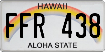 HI license plate FFR438