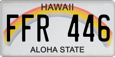 HI license plate FFR446