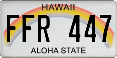 HI license plate FFR447