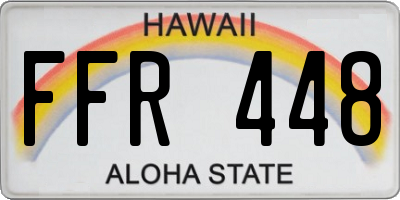HI license plate FFR448