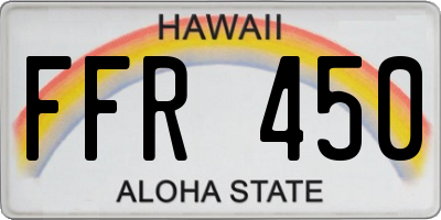 HI license plate FFR450