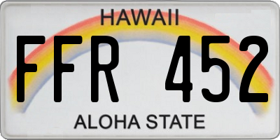 HI license plate FFR452