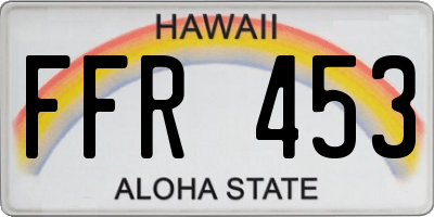 HI license plate FFR453