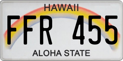 HI license plate FFR455