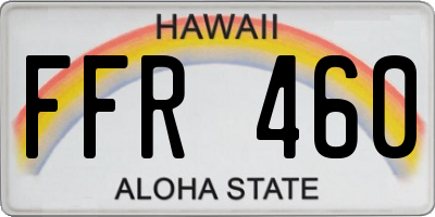 HI license plate FFR460