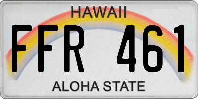 HI license plate FFR461