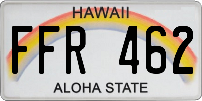 HI license plate FFR462