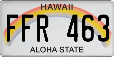 HI license plate FFR463