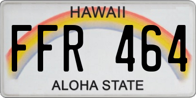 HI license plate FFR464