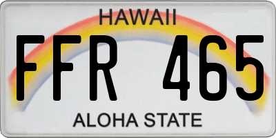 HI license plate FFR465