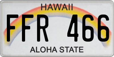 HI license plate FFR466