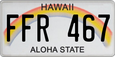 HI license plate FFR467