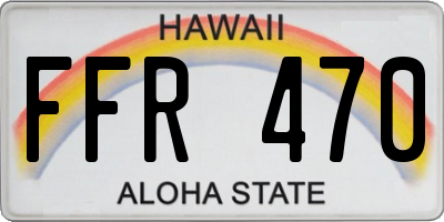 HI license plate FFR470