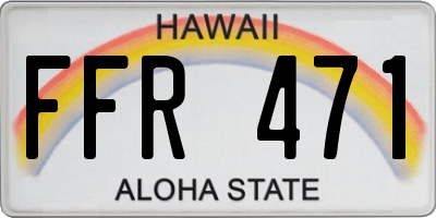 HI license plate FFR471