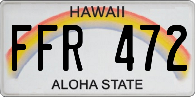 HI license plate FFR472