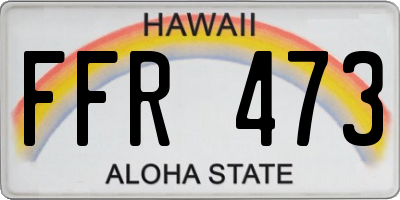 HI license plate FFR473