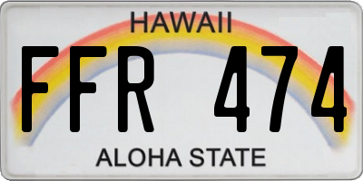 HI license plate FFR474