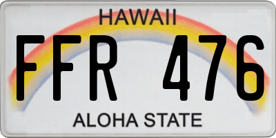 HI license plate FFR476