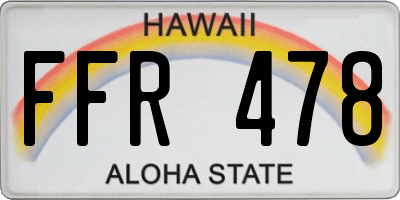 HI license plate FFR478