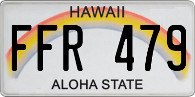 HI license plate FFR479