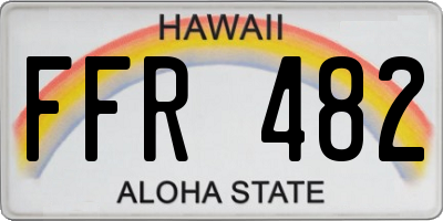 HI license plate FFR482