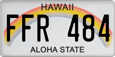 HI license plate FFR484