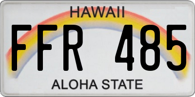 HI license plate FFR485