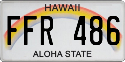 HI license plate FFR486