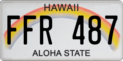 HI license plate FFR487