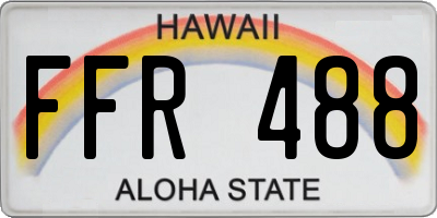 HI license plate FFR488