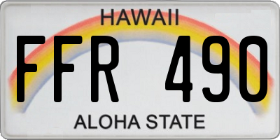 HI license plate FFR490