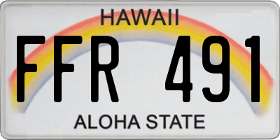HI license plate FFR491